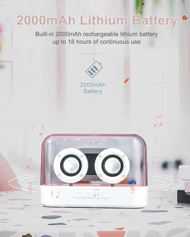 سماعات بلوتوث لاسلكية محمولة K9 5.2، سماعات كمبيوتر شفافة RGB TWS مع محيط ستيريو HiFi 2.0، تدوم 18 ساعة طويلة، بطاقة FM/Type-C/TF متعددة الطرق للعب للكمبيوتر المحمول، أسود in Kuwait