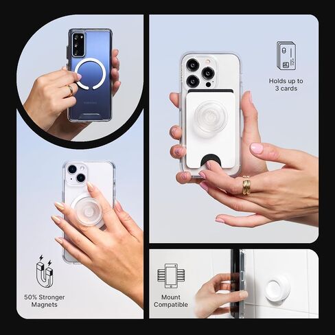 PopSockets Phone Grip Compatible with MagSafe, Phone Holder, Wireless Charging Compatible - Tidepool Lava Lamp Absinthe in Saudi Arabia