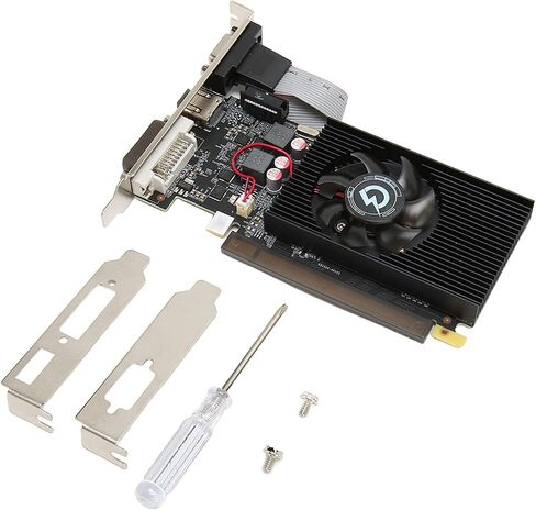 بطاقة رسومات Yunseity GT710، بطاقات رسومات ألعاب الكمبيوتر 4 جيجابايت 64 بت GDDR3 مع مروحة تبريد، ساعة وحدة معالجة الرسومات 954/1334 ميجاهرتز، دعم VGA DVI، بطاقة رسومات فيديو PCI Express 2.0 in Kuwait