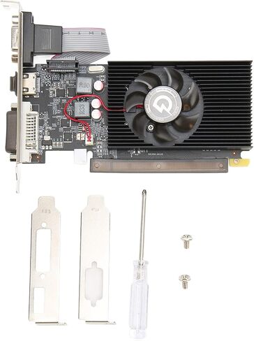 بطاقة رسومات Yunseity GT710، بطاقات رسومات ألعاب الكمبيوتر 4 جيجابايت 64 بت GDDR3 مع مروحة تبريد، ساعة وحدة معالجة الرسومات 954/1334 ميجاهرتز، دعم VGA DVI، بطاقة رسومات فيديو PCI Express 2.0 in Kuwait