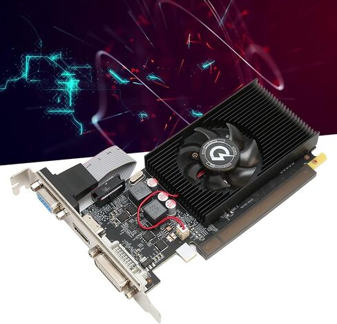 بطاقة رسومات Yunseity GT710، بطاقات رسومات ألعاب الكمبيوتر 4 جيجابايت 64 بت GDDR3 مع مروحة تبريد، ساعة وحدة معالجة الرسومات 954/1334 ميجاهرتز، دعم VGA DVI، بطاقة رسومات فيديو PCI Express 2.0 in Kuwait