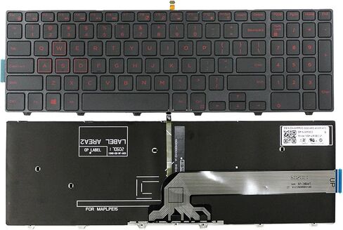 لوحة مفاتيح Lefix استبدال خلفية (مع إطار) لـ Dell Inspiron 15 3541 3542 3543 3551 3558 3559 5000 5542 5545 5547 5548 5551 5555 5552 5557 5558 5559 و 17 5000 (العمل الوحيد في النماذج الخلفية) in Saudi Arabia