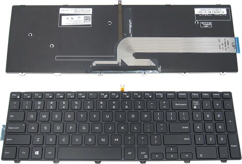 لوحة مفاتيح Lefix استبدال خلفية (مع إطار) لـ Dell Inspiron 15 3541 3542 3543 3551 3558 3559 5000 5542 5545 5547 5548 5551 5555 5552 5557 5558 5559 و 17 5000 (العمل الوحيد في النماذج الخلفية) in Saudi Arabia