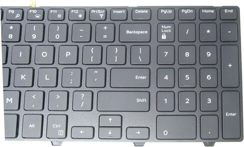 لوحة مفاتيح Lefix استبدال خلفية (مع إطار) لـ Dell Inspiron 15 3541 3542 3543 3551 3558 3559 5000 5542 5545 5547 5548 5551 5555 5552 5557 5558 5559 و 17 5000 (العمل الوحيد في النماذج الخلفية) in Saudi Arabia