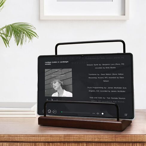 Vintage desktop vinyl record rack, solid acacia wood vinyl record display rack, display your singles and LPs in this desktop vinyl record rack, a gift for a friend! in Saudi Arabia
