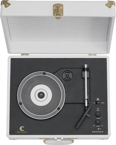 Crosley CR6253A-GY Anthology Vintage 3-Speed Bluetooth Suitcase Turntable, Gray in Saudi Arabia
