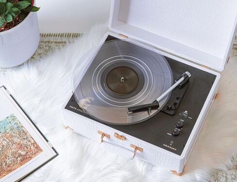 Crosley CR6253A-GY Anthology Vintage 3-Speed Bluetooth Suitcase Turntable, Gray in Saudi Arabia