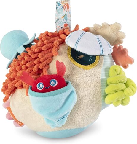 Miniland Sensorial Reef. Plush Rattle Toy for Infant and Toddlers with Many Different Sensory Stimulations. Fully Washable for Baby Teething. 2023 Toty Finalist. in Saudi Arabia