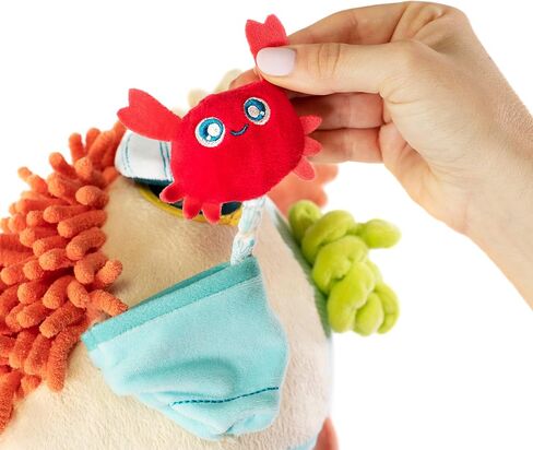 Miniland Sensorial Reef. Plush Rattle Toy for Infant and Toddlers with Many Different Sensory Stimulations. Fully Washable for Baby Teething. 2023 Toty Finalist. in Saudi Arabia