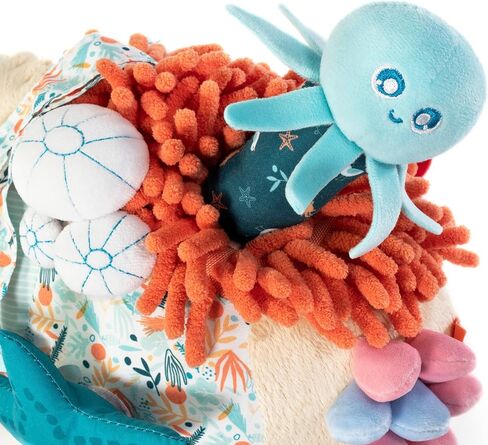 Miniland Sensorial Reef. Plush Rattle Toy for Infant and Toddlers with Many Different Sensory Stimulations. Fully Washable for Baby Teething. 2023 Toty Finalist. in Saudi Arabia