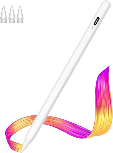 Stylus Pen for iPad 2018-2024,Bluetooth Apple iPad Pencil Compatible with iPad 10/9/8/7th Gen,iPad Mini 6/5th,iPad Air 3-5th,iPad Pro 11''/12,9'',iPad Stylus with 3 Nibs,Magnetic Wireless Charge,Black in Saudi Arabia