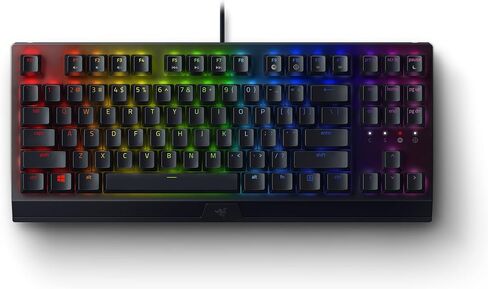 لوحة مفاتيح الألعاب الميكانيكية Razer BlackWidow V3 Tenkeyless TKL: مفاتيح ميكانيكية صفراء - خطية وصامتة - إضاءة Chroma RGB - عامل شكل مضغوط، أسود كلاسيكي (متجدد) in Saudi Arabia