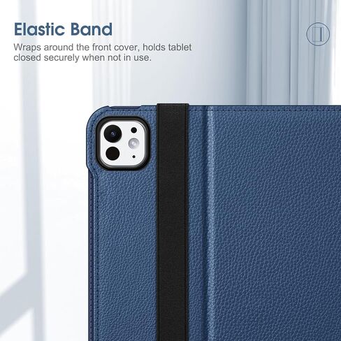 حافظة Fintie Folio لجهاز iPad Pro مقاس 13 بوصة (M4) 2024، غطاء حامل واقٍ متعدد الزوايا مع حامل أقلام وجيب، خاصية النوم/الاستيقاظ التلقائي، أسود in Saudi Arabia