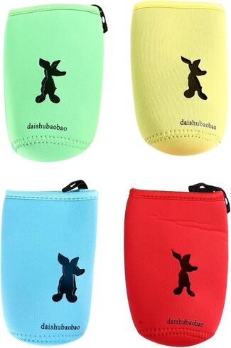 4pcs Bottle Warmer Baby Bottle Handles Water Bottle Case Silicone Boot for Water Sleeve Feeding Glass Baby Bottle Waterproof Fabric Toddler Universal Bracket in Saudi Arabia