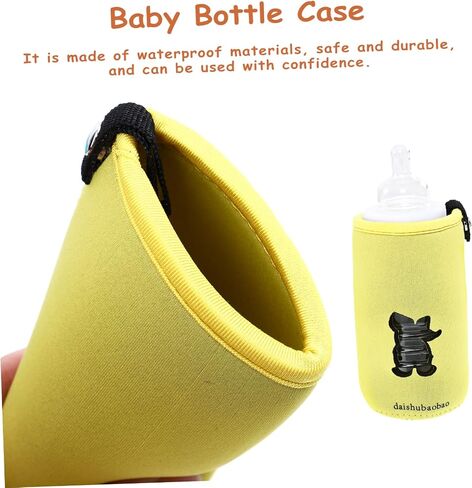 4pcs Bottle Warmer Baby Bottle Handles Water Bottle Case Silicone Boot for Water Sleeve Feeding Glass Baby Bottle Waterproof Fabric Toddler Universal Bracket in Saudi Arabia