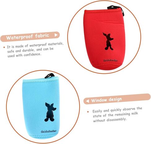 4pcs Bottle Warmer Baby Bottle Handles Water Bottle Case Silicone Boot for Water Sleeve Feeding Glass Baby Bottle Waterproof Fabric Toddler Universal Bracket in Saudi Arabia