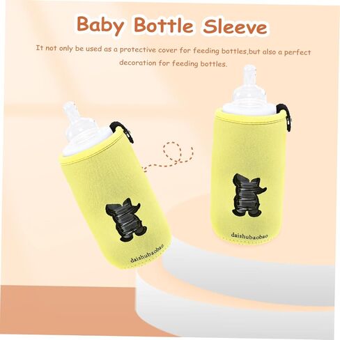 4pcs Bottle Warmer Baby Bottle Handles Water Bottle Case Silicone Boot for Water Sleeve Feeding Glass Baby Bottle Waterproof Fabric Toddler Universal Bracket in Saudi Arabia