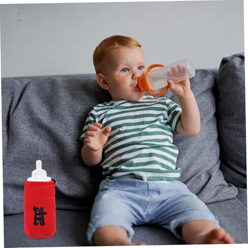 4pcs Bottle Warmer Baby Bottle Handles Water Bottle Case Silicone Boot for Water Sleeve Feeding Glass Baby Bottle Waterproof Fabric Toddler Universal Bracket in Saudi Arabia