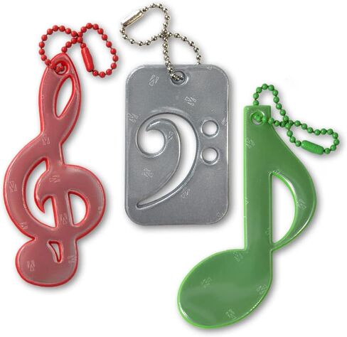 Safety Reflectors - Music Collection - for Instrument Cases, Music Bags, Purses, Backpacks, Strollers and Wheelchairs - Made in USA in Saudi Arabia