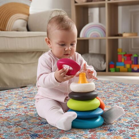 Thick Cotton 50x50 Baby Play Mat for Playpen, Soft Cushioning Playpen Baby Mat for Kids Toddler Crawling and Playing,Machine Washable Mat and Foldable for Easy Store in Saudi Arabia