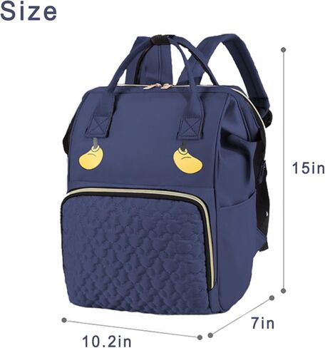 Cartoon Mouse Diaper Bag Backpack, Waterproof Diaper Nappy Bag Travel Back Pack Large Capacity Pink in Saudi Arabia