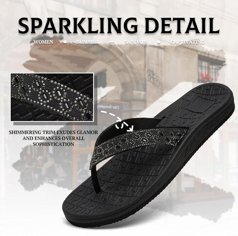 RIKANR Womens Flip Flops, Plantar Fasciitis Sandals for Flat Feet Dressy Comfortable Casual Sandals Walking with Arch Support Thong Flip Flops Beach Sandals Summer in Saudi Arabia