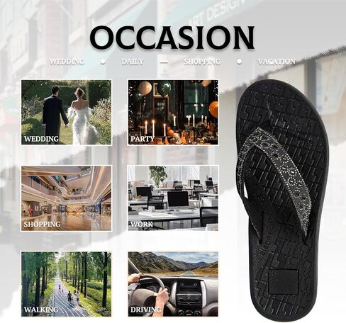 RIKANR Womens Flip Flops, Plantar Fasciitis Sandals for Flat Feet Dressy Comfortable Casual Sandals Walking with Arch Support Thong Flip Flops Beach Sandals Summer in Saudi Arabia