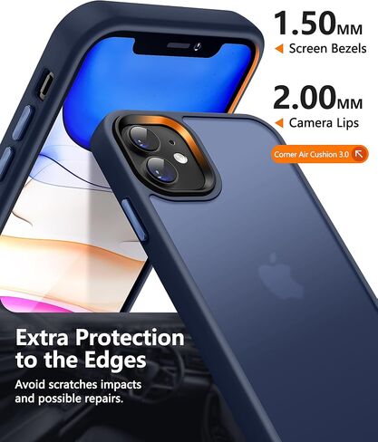 [5 in 1 for iPhone 11 Case, [Anti-Yellowing] [Military-Grade Protection] [with 2 Screen Protector and 2 Camera Protector] Full-Body Protective Phone Case. (Brass Color)… in Saudi Arabia