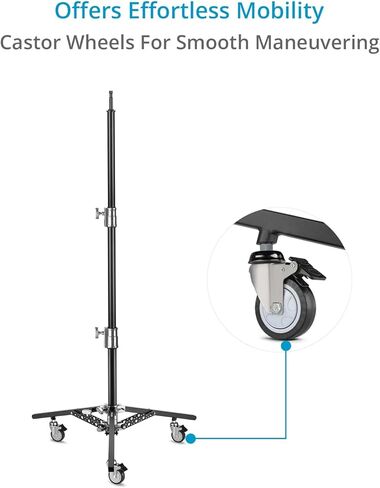 حامل شاشة PROAIM مزدوج الناهض بطول 6.16 قدم مع حامل 5/8 بوصة. يتضمن ساق روكي ماونتن. يتراوح الارتفاع من 29 بوصة إلى 74 بوصة. الحمولة: 33 كجم/72 رطل (TP-MNST-01) in Kuwait