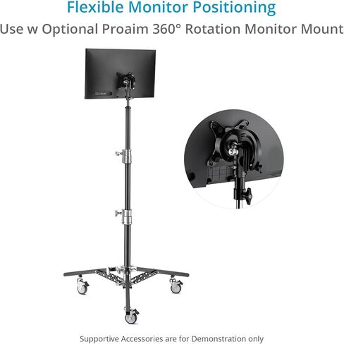حامل شاشة PROAIM مزدوج الناهض بطول 6.16 قدم مع حامل 5/8 بوصة. يتضمن ساق روكي ماونتن. يتراوح الارتفاع من 29 بوصة إلى 74 بوصة. الحمولة: 33 كجم/72 رطل (TP-MNST-01) in Kuwait