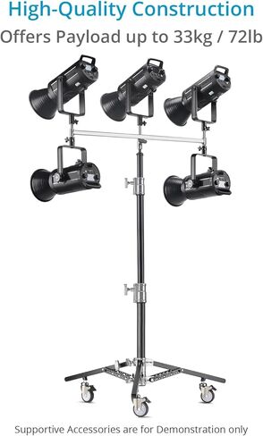 حامل شاشة PROAIM مزدوج الناهض بطول 6.16 قدم مع حامل 5/8 بوصة. يتضمن ساق روكي ماونتن. يتراوح الارتفاع من 29 بوصة إلى 74 بوصة. الحمولة: 33 كجم/72 رطل (TP-MNST-01) in Kuwait