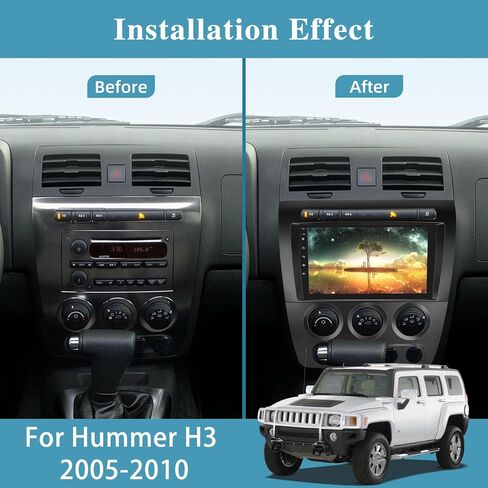 [2+64G] Android 13 Car Radio for Hummer H3 2005-2010 - Wireless Carplay and Android Auto - 9 Inch Touchscreen Car Stereo with Multiple UI/GPS/WiFi/SWC + AHD Backup Camera in Saudi Arabia