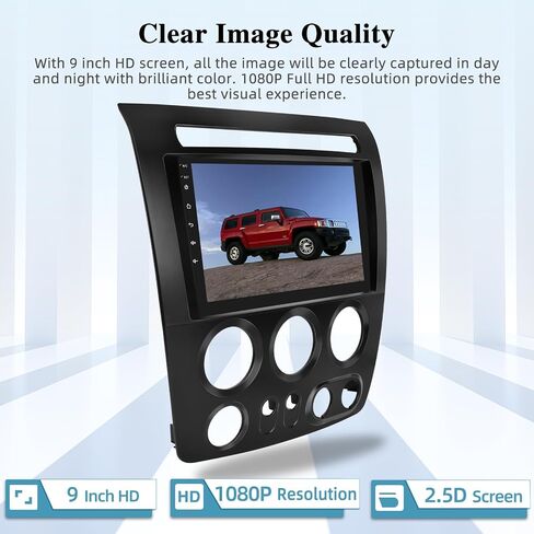 [2+64G] Android 13 Car Radio for Hummer H3 2005-2010 - Wireless Carplay and Android Auto - 9 Inch Touchscreen Car Stereo with Multiple UI/GPS/WiFi/SWC + AHD Backup Camera in Saudi Arabia