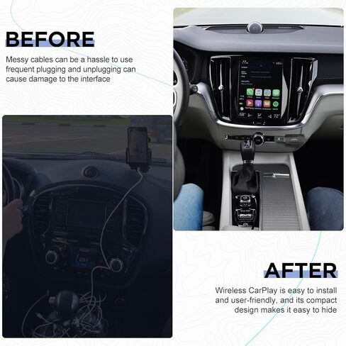 Wireless CarPlay Adapter for Apple iPhone Converts Wired to Wireless Car Play Dongle for Wireless, for Cars Model 2017+ & iOS 12+ Stable Fast Connection for Wireless Car Play Dongle in Kuwait