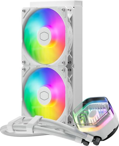 Cooler Master MasterLiquid Atmos 360 Black Watercooler CPU - AIO Watercooling Kit, Dual Chamber Pump, Sickleflow 120 Edge Fans, ARGB Gen 2, Brackets LGA1700 & AM5 in Saudi Arabia