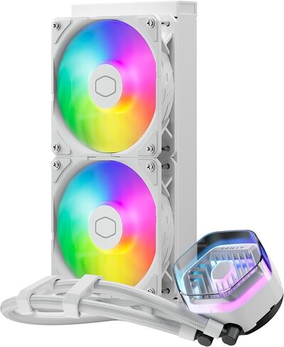 مبرد سائل وحدة المعالجة المركزية Cooler Master MasterLiquid Atmos 360 Black - نظام تبريد المياه AIO، مضخة حجرة مزدوجة، مراوح Sickleflow 120 Edge مثبتة مسبقًا، دعامات Gen 2 RGB وLGA1700 وAM5 in Kuwait