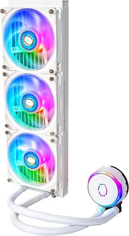 مبرد سائل وحدة المعالجة المركزية Cooler Master MasterLiquid Atmos 360 Black - نظام تبريد المياه AIO، مضخة حجرة مزدوجة، مراوح Sickleflow 120 Edge مثبتة مسبقًا، دعامات Gen 2 RGB وLGA1700 وAM5 in Kuwait