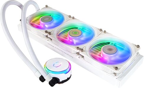 مبرد سائل وحدة المعالجة المركزية Cooler Master MasterLiquid Atmos 360 Black - نظام تبريد المياه AIO، مضخة حجرة مزدوجة، مراوح Sickleflow 120 Edge مثبتة مسبقًا، دعامات Gen 2 RGB وLGA1700 وAM5 in Kuwait