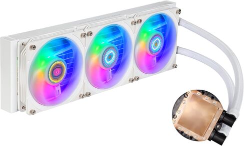 مبرد سائل وحدة المعالجة المركزية Cooler Master MasterLiquid Atmos 360 Black - نظام تبريد المياه AIO، مضخة حجرة مزدوجة، مراوح Sickleflow 120 Edge مثبتة مسبقًا، دعامات Gen 2 RGB وLGA1700 وAM5 in Kuwait
