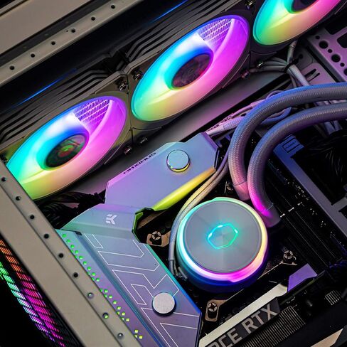 مبرد سائل وحدة المعالجة المركزية Cooler Master MasterLiquid Atmos 360 Black - نظام تبريد المياه AIO، مضخة حجرة مزدوجة، مراوح Sickleflow 120 Edge مثبتة مسبقًا، دعامات Gen 2 RGB وLGA1700 وAM5 in Kuwait