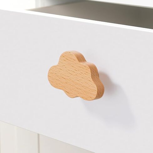 10 Pack Heart Shaped Wooden Knobs Single Hole Beech Wood Handles Wood Cupboard Cabinet Handles for Children's Room Decoration Cabinet Knobs in Saudi Arabia