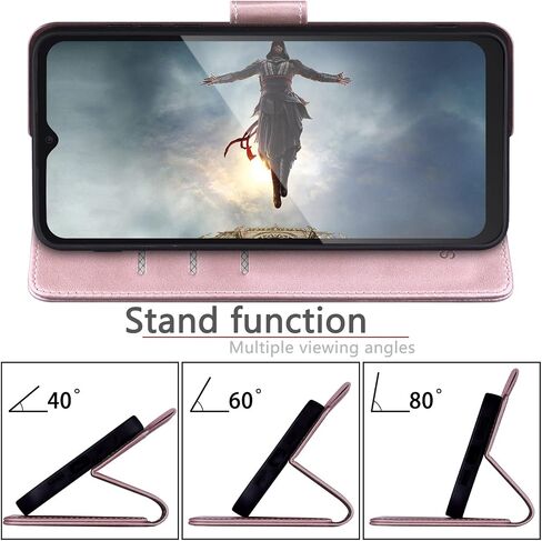 جراب محفظة SUANPOT لهاتف Samsung Galaxy A54 5G مع حامل بطاقة الائتمان RFID، غطاء واقٍ من جلد البولي يوريثان قابل للطي للنساء والرجال لهاتف Samsung A54، بني فاتح in Kuwait