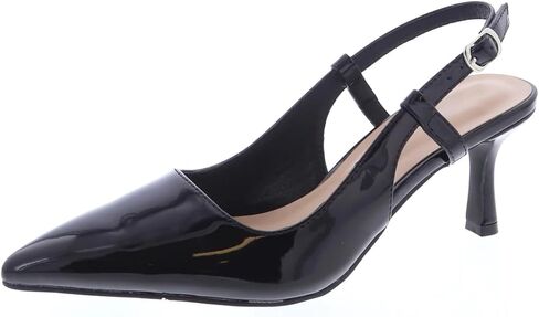 TruFox Women's Pointed Toe Kitten Heel Pumps Slingback Short Heel Slip On in Kuwait