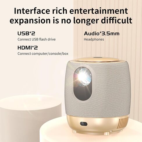 800 ANSI Outdoor Projector With WiFi & BT5.1, 300 Inch, Native 1080P, 4K Support, Ultra-low Latency 0.1S, Motorized focus, Home Theater, 2+32GB, NFLX/Ytb/Prime Video, Compatible w/TV/iOS/Android in Saudi Arabia