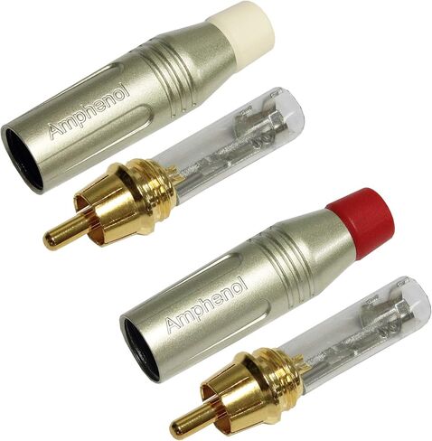 زوج كابل RCA بطول 2 قدم - Gotham GAC-1 Ultra Pro - كابل توصيل صوتي منخفض الغطاء (21pF/قدم) مع Amphenol ACPR Die-Cast، موصلات RCA مطلية بالذهب in Kuwait