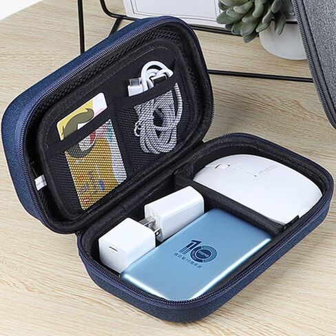 Hard Electronics Accessories Case,Waterproof Shockproof Carrying Case Hard Protective EVA Case, Electronic Organizer Cable Bag for Phone, USB, Card, Earphone, Cable, Power Bank Charger Accessories Bag in Kuwait
