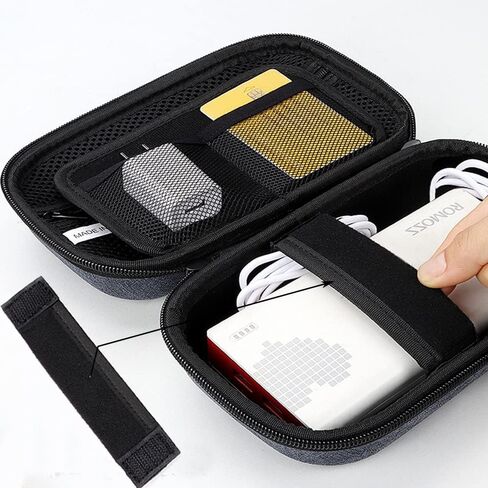 Hard Electronics Accessories Case,Waterproof Shockproof Carrying Case Hard Protective EVA Case, Electronic Organizer Cable Bag for Phone, USB, Card, Earphone, Cable, Power Bank Charger Accessories Bag in Kuwait