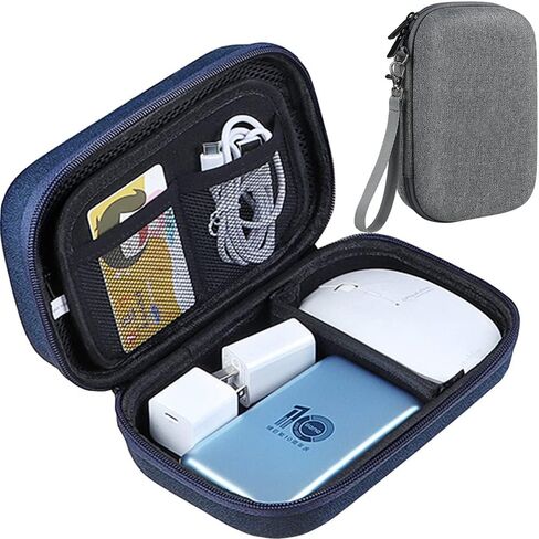 Hard Electronics Accessories Case,Waterproof Shockproof Carrying Case Hard Protective EVA Case, Electronic Organizer Cable Bag for Phone, USB, Card, Earphone, Cable, Power Bank Charger Accessories Bag in Kuwait