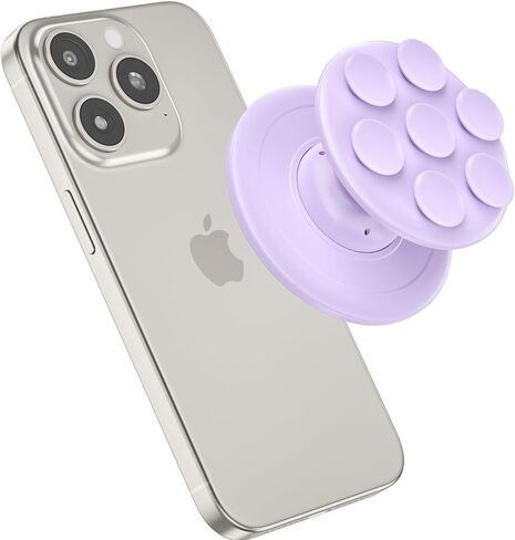 AUROX Magnetic Phone Grip for Magsafe Phone Grip, Magnetic Suction Cup Collapsible Phone Grip Holder for iPhone 15 14 13 12 Series, Magnetic Silicone Phone Grip for TikTok Videos and Selfies, White in Saudi Arabia