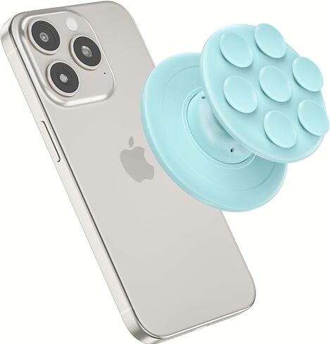 AUROX Magnetic Phone Grip for Magsafe Phone Grip, Magnetic Suction Cup Collapsible Phone Grip Holder for iPhone 15 14 13 12 Series, Magnetic Silicone Phone Grip for TikTok Videos and Selfies, White in Saudi Arabia